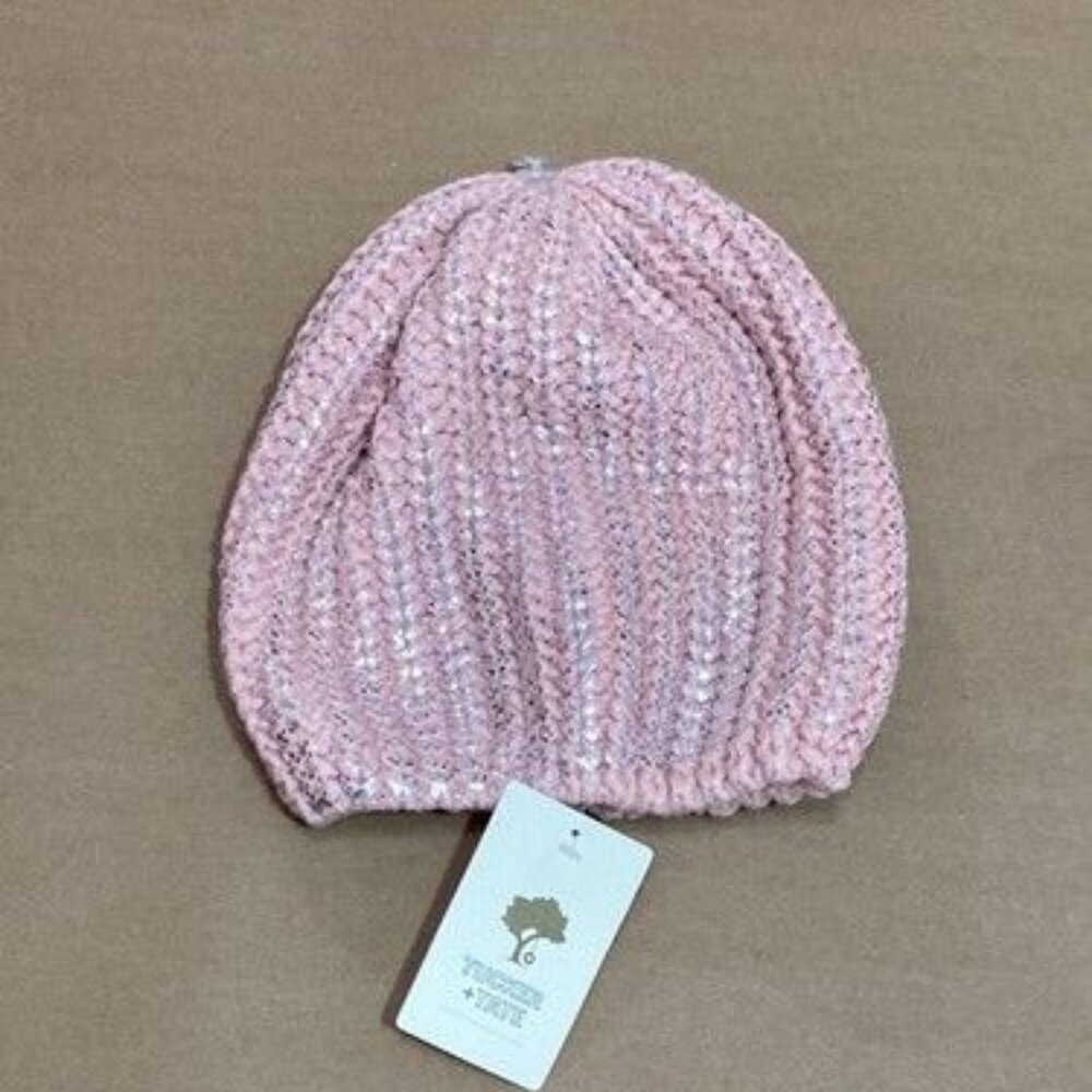 Tucker and Tate Girls Pink Cake Metallic Knit Beanie